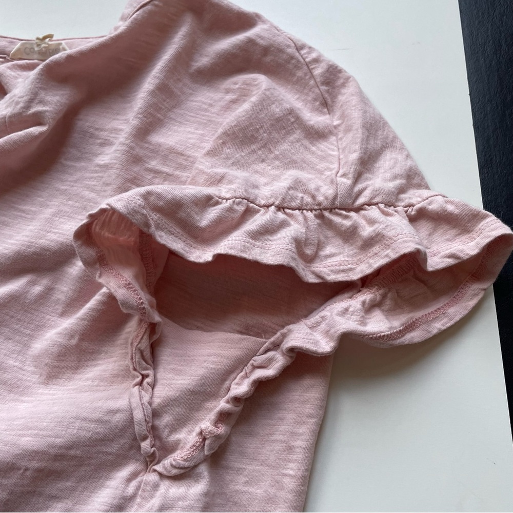 Feminine Pink Top, Ruffle Sleeves - Picture 8 of 8